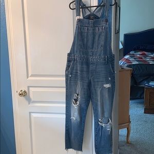 Abercrombie and Fitch boyfriend overalls